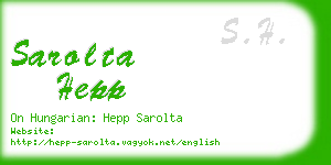 sarolta hepp business card